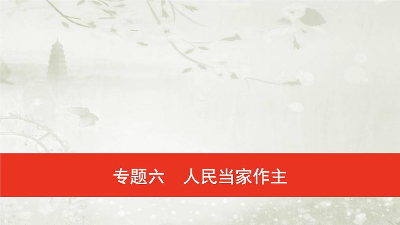 普通高中政治必修3学业水平合格性考试复习专题六人民当家作主课件第1页