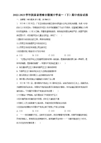 2022-2023学年陕西省渭南市蒲城中学高一（下）期中政治试卷（含解析）
