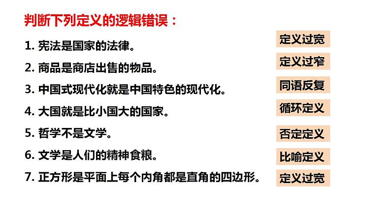 4.2明确概念的方法课件-2022-2023学年高中政治统编版选择性必修三逻辑与思维08