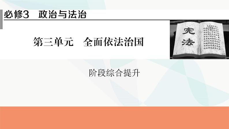 2024届高考政治一轮复习必修3政治与法治第三单元阶段综合提升课件01