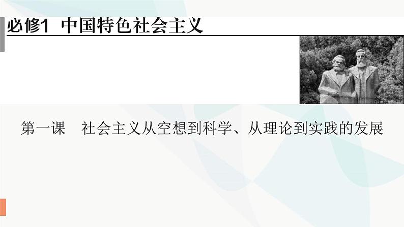 2024届高考政治一轮复习必修1中国特色社会主义第一课社会主义从空想到科学、从理论到实践的发展课件01