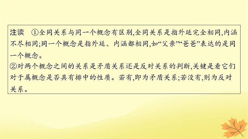 适用于新教材2024版高考政治一轮总复习第二单元遵循逻辑思维规则第4课准确把握概念课件部编版选择性必修308