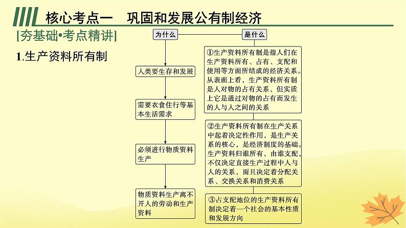 适用于新教材2024版高考政治一轮总复习第一单元生产资料所有制与经济体制第1课我国的生产资料所有制课件部编版必修205