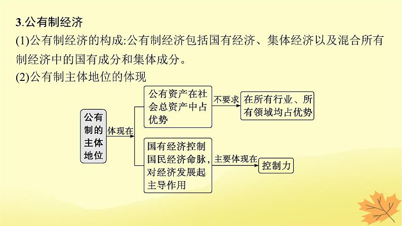 适用于新教材2024版高考政治一轮总复习第一单元生产资料所有制与经济体制第1课我国的生产资料所有制课件部编版必修207