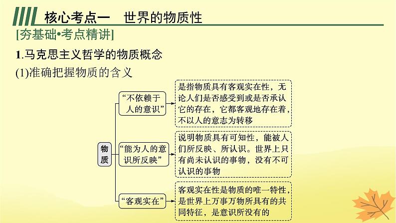 适用于新教材2024版高考政治一轮总复习第一单元探索世界与把握规律第2课探究世界的本质课件部编版必修4第5页