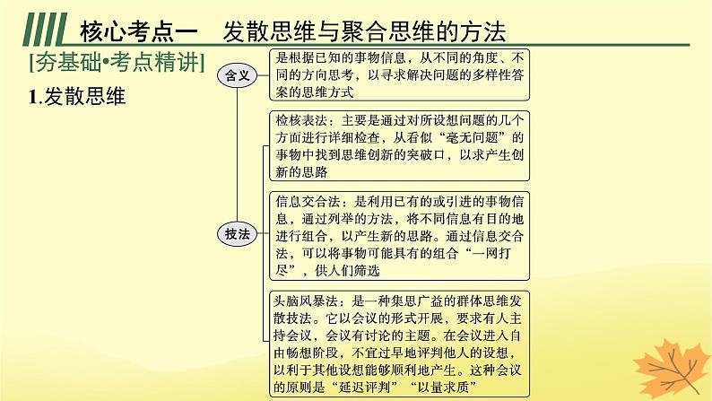 适用于新教材2024版高考政治一轮总复习第四单元提高创新思维能力第12课创新思维要多路探索课件部编版选择性必修305