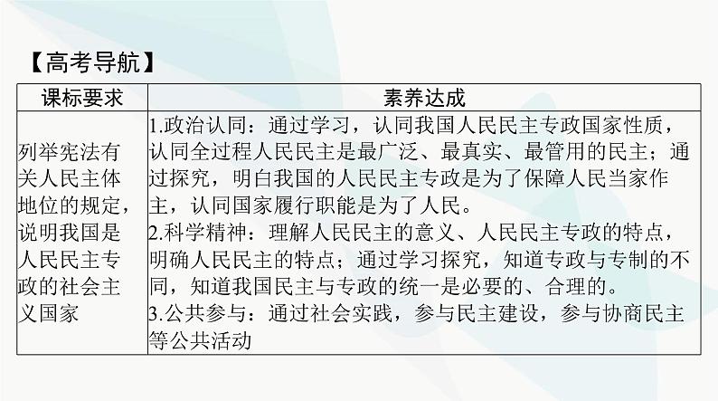 2024年高考思想政治一轮复习必修3第二单元第四课人民民主专政的社会主义国家课件第2页