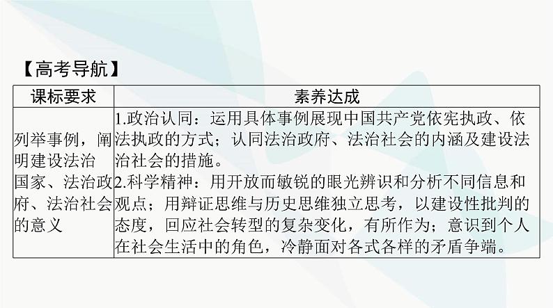 2024年高考思想政治一轮复习必修3第三单元第八课法治中国建设课件02