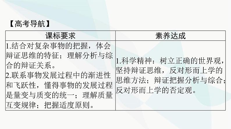 2024年高考思想政治一轮复习选择性必修3第三单元运用辩证思维方法课件02