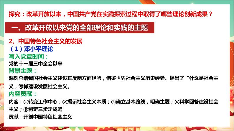 高一政治统编版必修一3.2中国特色社会主义的创立、发展和完善 课件+教案+素材08