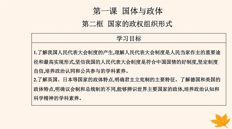 新教材2023高中政治第一单元各具特色的国家第一课国体与政体第二框国家的政权组织形式课件部编版选择性必修1第2页