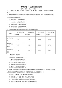 课时训练34 主要的国际组织-备战2024年高考一轮复习专项练习