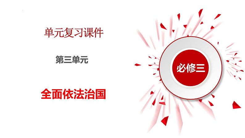 第三单元 全面依法治国（单元复习课件）高一政治（统编版必修三）第1页