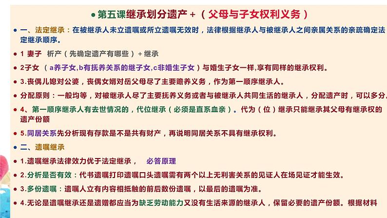 选择性必修二《法律与生活》答题模板-高二政治课件（统编版选择性必修2）05