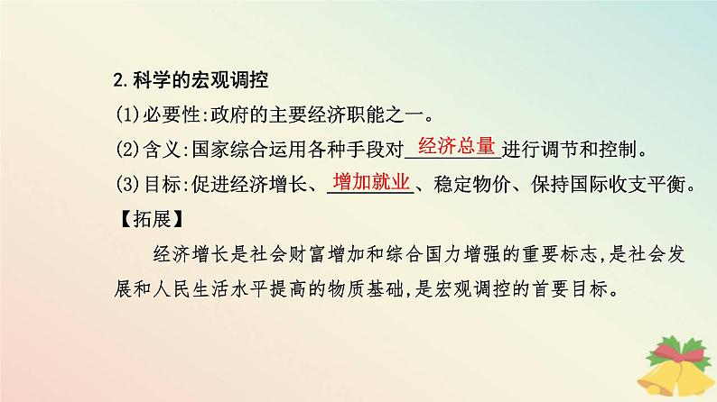 新教材2023高中政治第一单元生产资料所有制与经济体制第二课我国的社会主义市抄济体制第二框更好发挥政府作用课件部编版必修2第6页