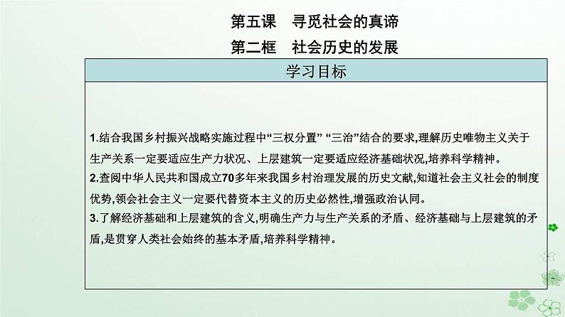 新教材2023高中政治第二单元认识社会与价值选择第五课寻觅社会的真谛第二框社会历史的发展课件部编版必修4第2页