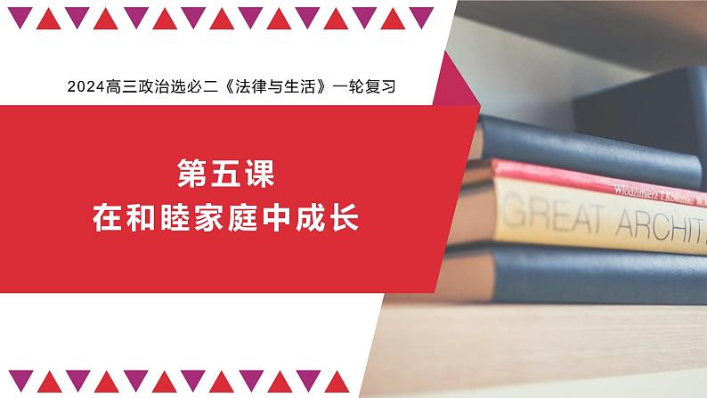 第五课 在和睦家庭中成长 课件-2024届高考政治一轮复习统编版选择性必修二法律与生活第1页