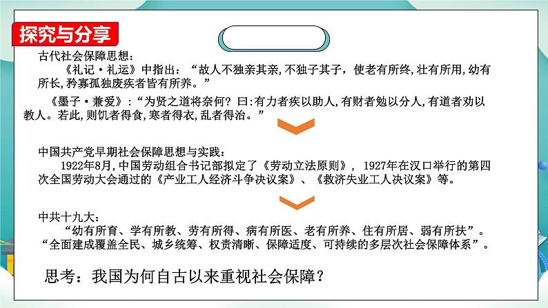 【核心素养目标】统编版高中政治必修二 2.4.2  我国的社会保障课件+教案+学案+同步练习+视频 (含答案)07