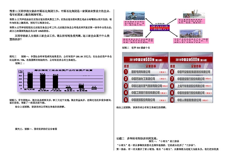【同步学案】统编版高中政治必修第二册--1.1坚持公有制为主体 多种所有制经济共同发展 学案（含答案）02