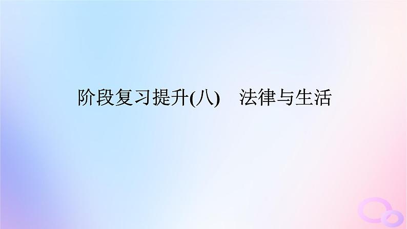 2024版新教材高考政治全程一轮总复习阶段复习提升八法律与生活课件01