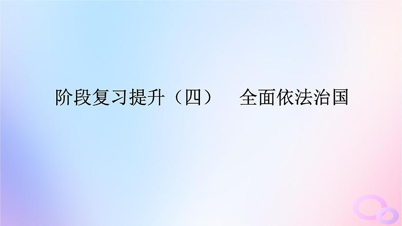 2024版新教材高考政治全程一轮总复习阶段复习提升四全面依法治国课件01