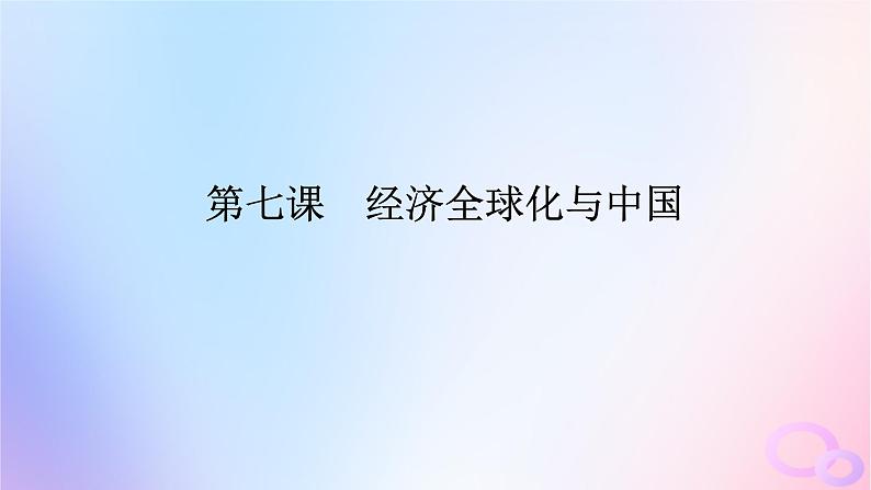 2024版新教材高考政治全程一轮总复习选择性必修1第三单元经济全球化第七课经济全球化与中国课件01