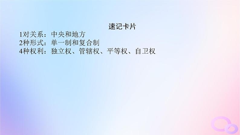 2024版新教材高考政治全程一轮总复习选择性必修1第一单元各具特色的国家第二课国家的结构形式课件08