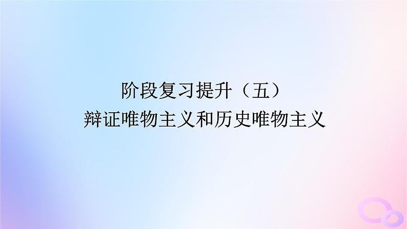 2024版新教材高考政治全程一轮总复习阶段复习提升五辩证唯物主义和历史唯物主义课件第1页