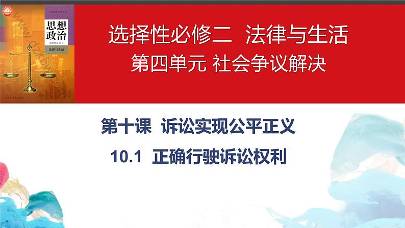 10.1正确行使诉讼权利(1)课件PPT第1页