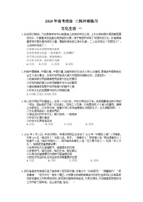 高考政治 三轮冲刺练习 文化生活 一(20题含答案解析)