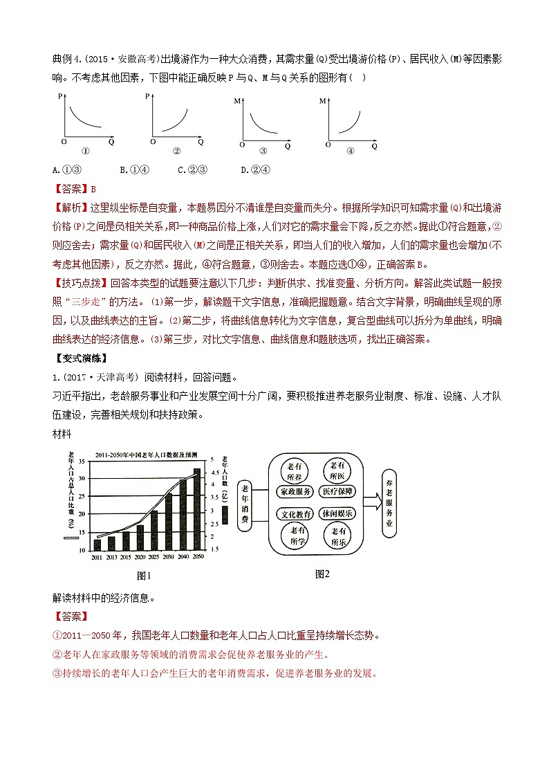 高考政治答题模板专题02扩大居民消费需求的原因与措施 含解析03