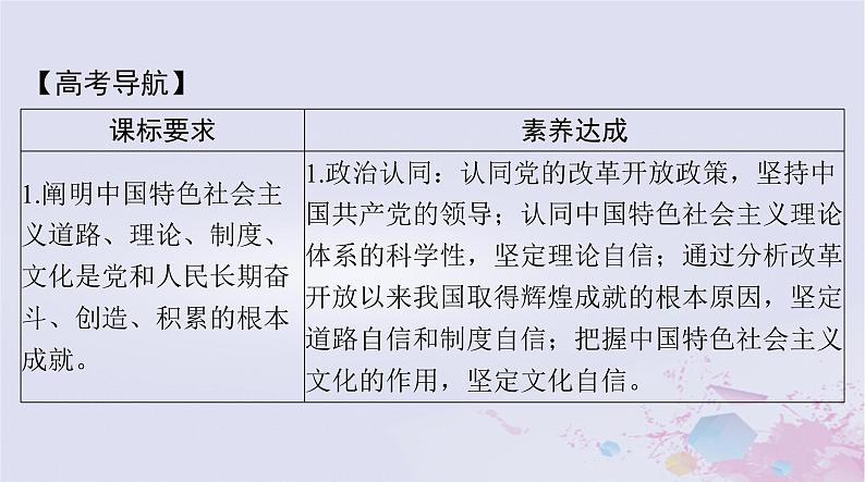 2024届高考政治一轮总复习第一部分必修1第三课只有中国特色社会主义才能发展中国课件02