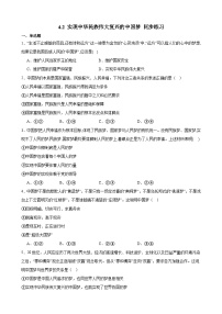 高中政治 (道德与法治)人教统编版必修1 中国特色社会主义实现中华民族伟大复兴的中国梦当堂检测题