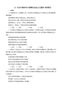 政治 (道德与法治)必修1 中国特色社会主义习近平新时代中国特色社会主义思想课后练习题