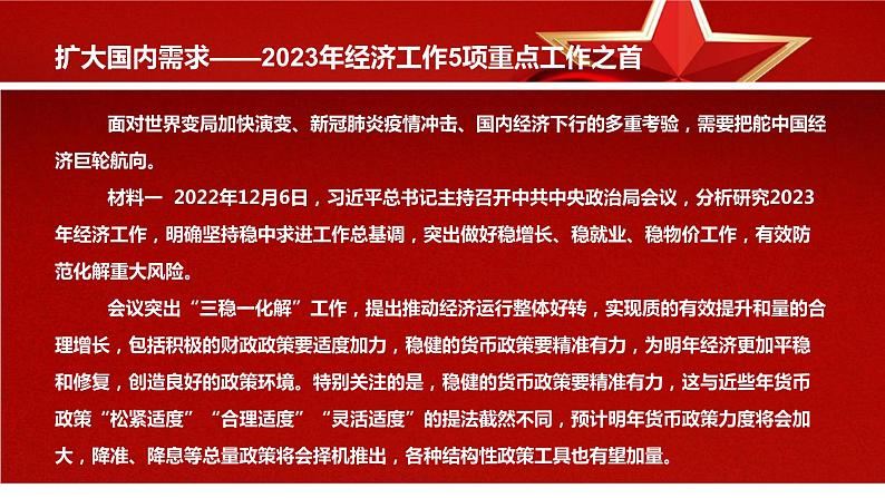 热点32 扩大国内需求—2023年经济工作5项重点工作之首(讲解课件) -备战2023年高考政治时政热点解读+命题预测（新教材新高考）第2页