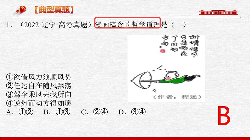 题型二 漫画类选择题【精讲】-2023年高考政治毕业班二轮热点题型归纳与变式演练（新高考专用）课件PPT第3页