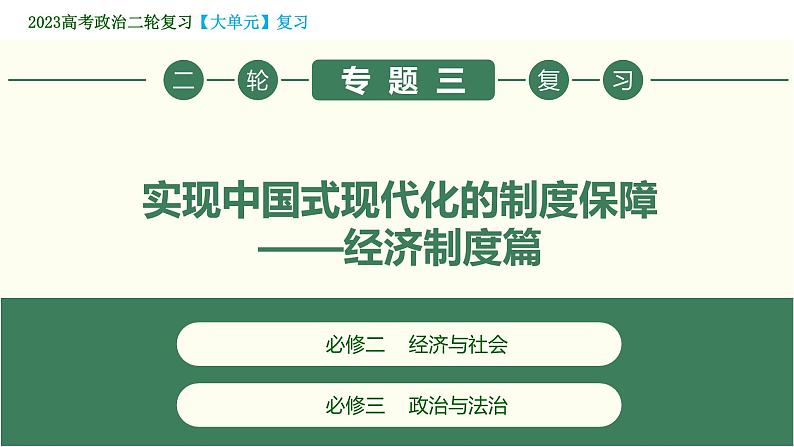 专题03  实现中国式现代化的制度保障——经济制度篇（精讲课件）-【高效备考】2023年高考政治二轮专题复习精讲课件+模拟专练（新教材）01