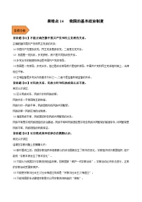 易错点14 我国的基本政治制度-备战2023年高考政治考试易错题（原卷版）