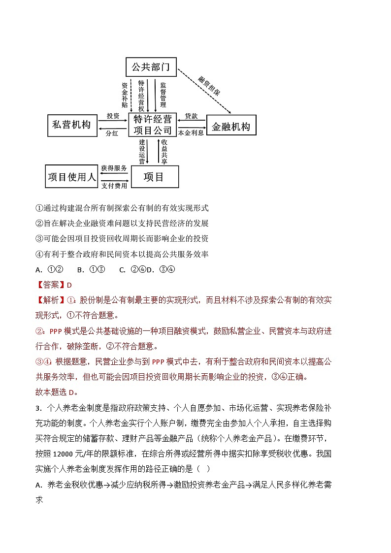 政治（福建B卷）-学易金卷：2023年高考第三次模拟考试卷（全解全析）第2页