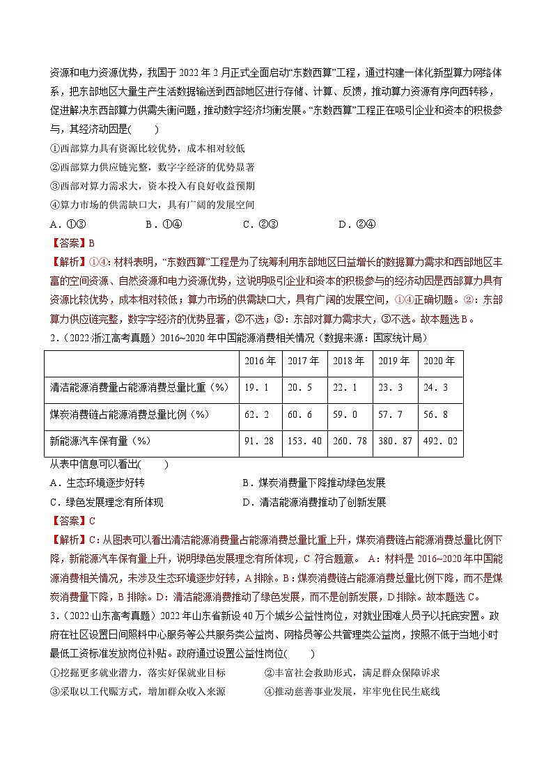 重难点06 经济发展与社会进步-2023年高考政治【热点·重点·难点】专练（新教材新高考）（解析版）第3页