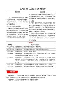 重难点11 认识社会与价值选择-2023年高考政治【热点·重点·难点】专练（新教材新高考）（原卷版）