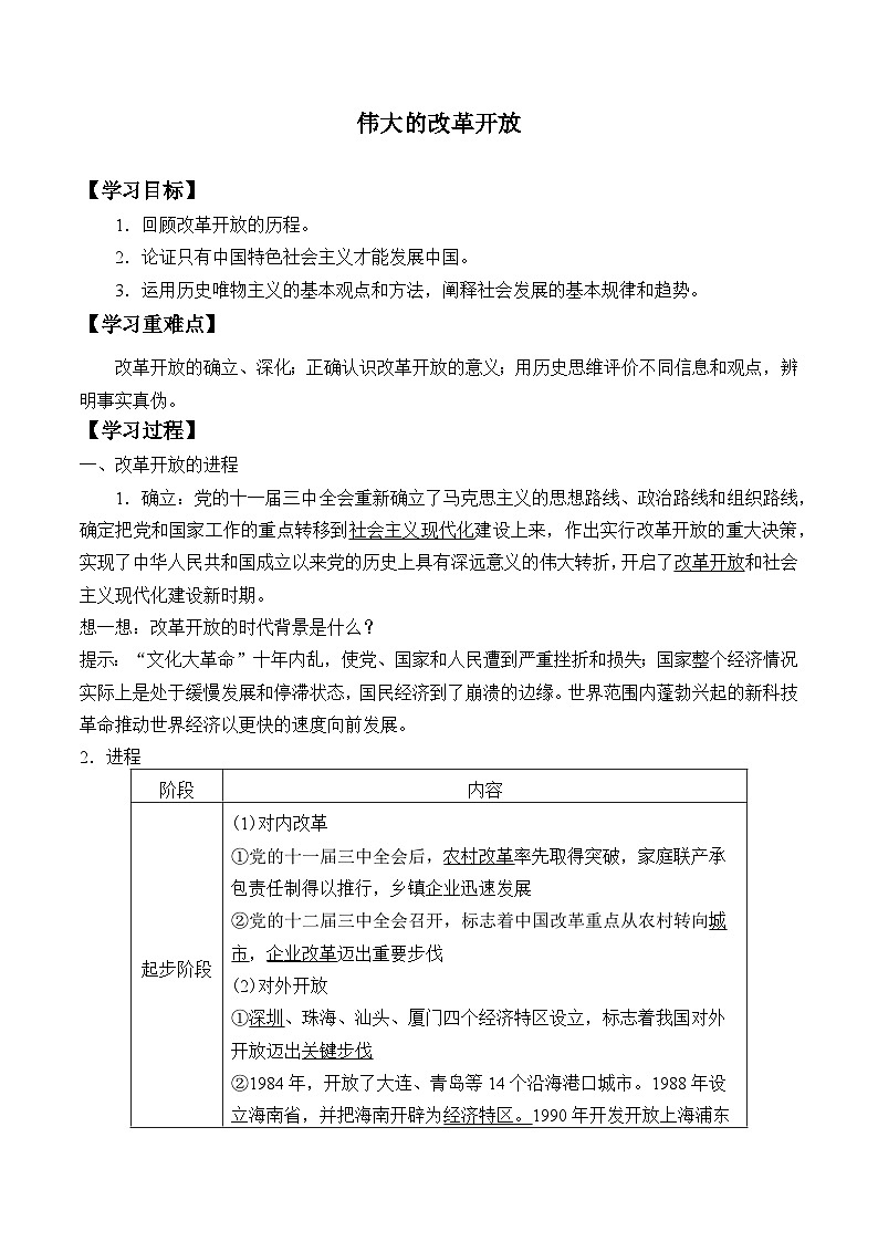 伟大的改革开放第1页