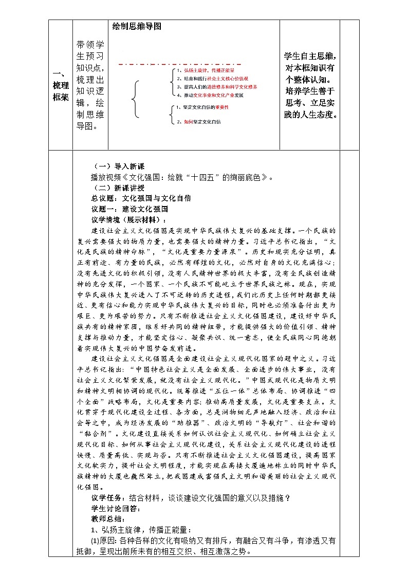 9.3文化强国与文化自信 教案02