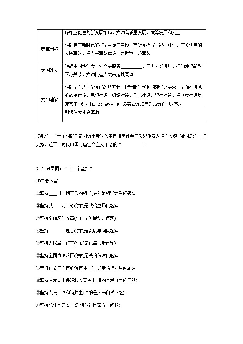 第四课 课时3　习近平新时代中国特色社会主义思想  学案（含答案）—2023-2024学年思想政治部编版必修1第3页