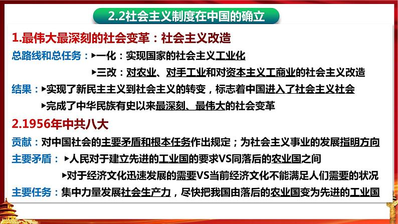 高中政治统编版必修一2.2社会主义制度在中国的确立课件02