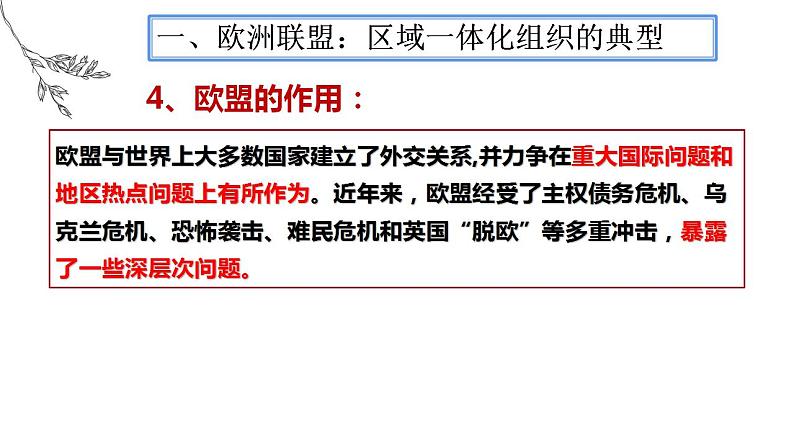 8.3 区域性国际组织 课件-2023-2024学年高中政治统编版选择性必修一当代国际政治与经济08