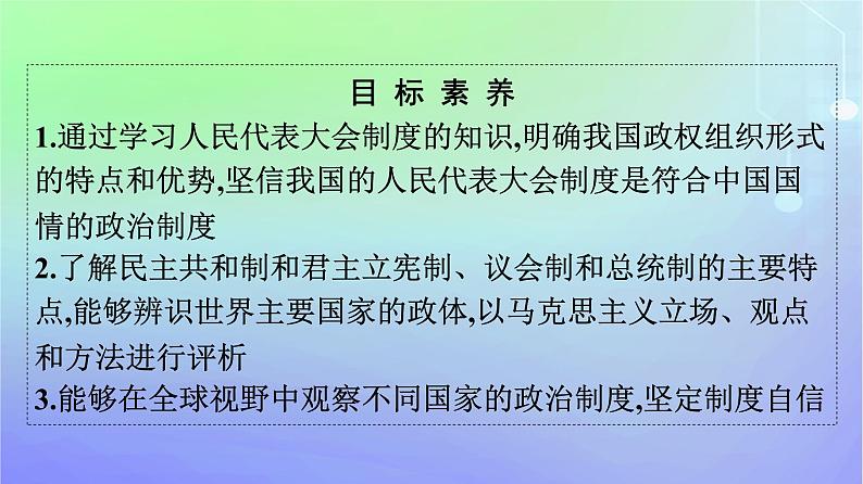 广西专版2023_2024学年新教材高中政治第1单元各具特色的国家第1课国体与政体第二框国家的政权组织形式课件部编版选择性必修104