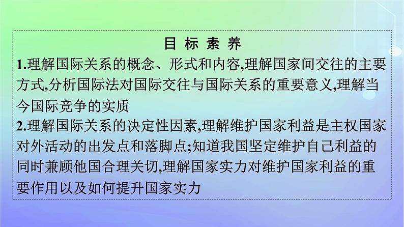 广西专版2023_2024学年新教材高中政治第2单元世界多极化第3课多极化趋势第二框国际关系课件部编版选择性必修104