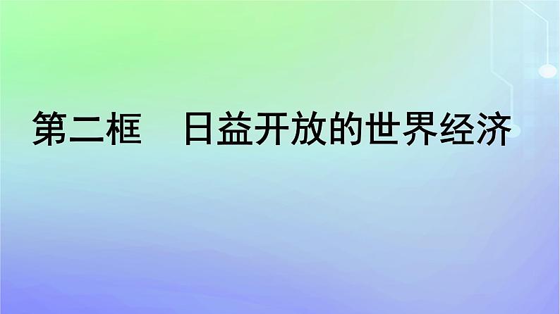 广西专版2023_2024学年新教材高中政治第3单元经济全球化第二框日益开放的世界经济课件部编版选择性必修101