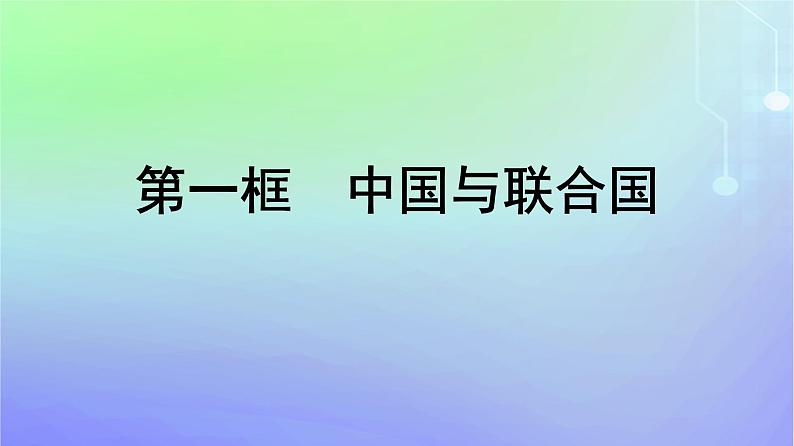 广西专版2023_2024学年新教材高中政治第4单元国际组织第一框中国与联合国课件部编版选择性必修1第1页